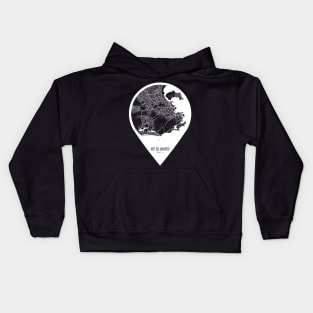 Rio de Janeiro, Brazil City Map - Travel Pin Kids Hoodie